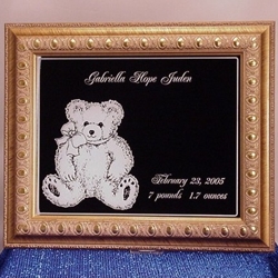 Morning Glories Wedding Mirror in Gold Embossed Frame