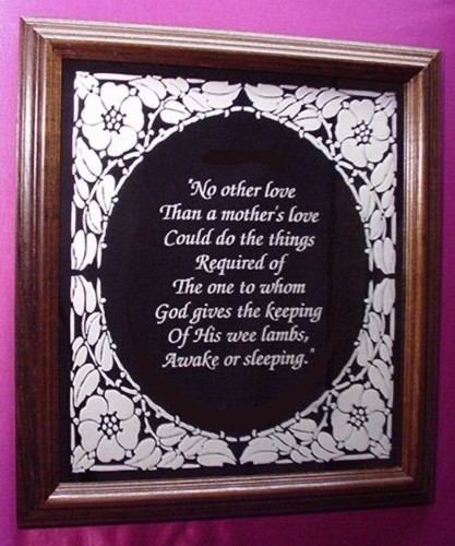 No other love Than a mother's loveCould do the things Required ofThe one to whom God gives the keepingOf His wee lambs, Awake or sleeping.